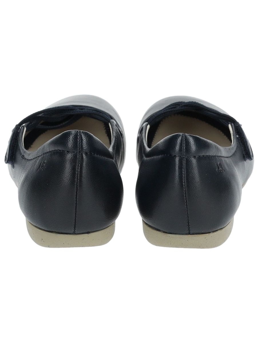 Leder-Ballerinas mit Kreuzriemen