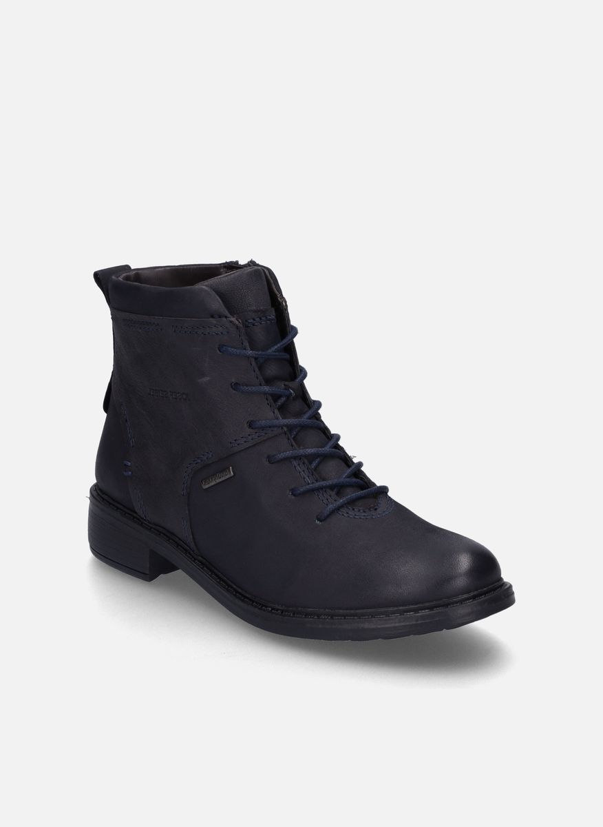 Wasserabweisende Schnürstiefeletten aus Leder