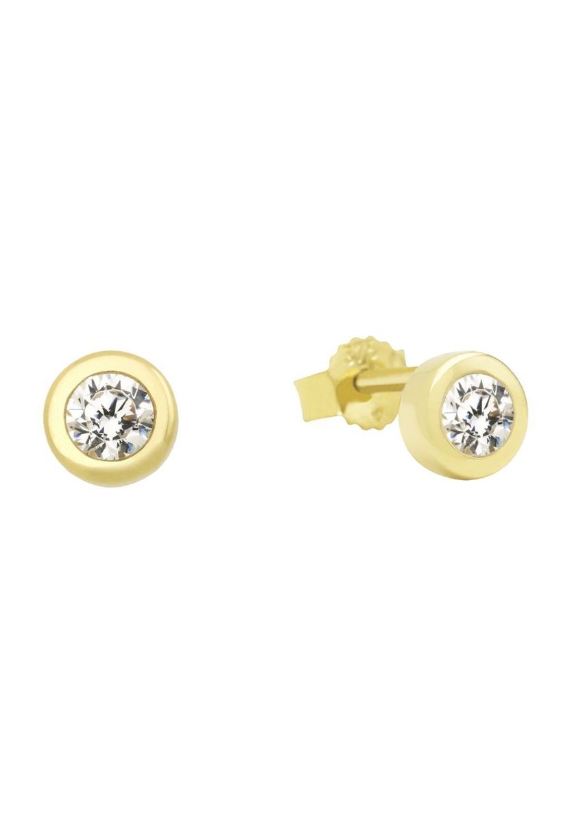 Elegante Ohrstecker aus Gold mit Zargenfassung