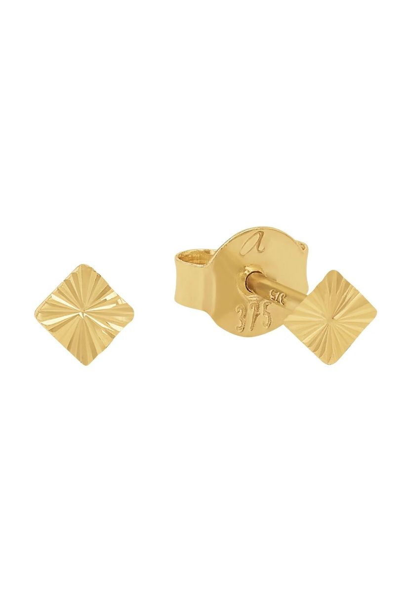 Rauten-Ohrstecker aus 375er Gold