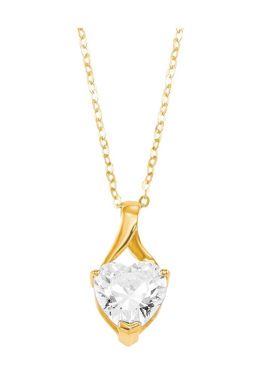 Goldkette mit herzförmigem Zirkonia-Anhänger