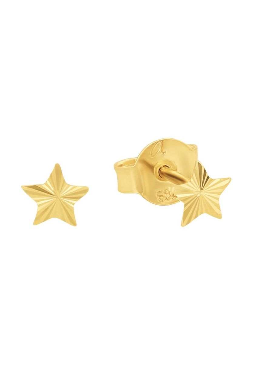 Sternen-Ohrstecker aus 585er Gelbgold