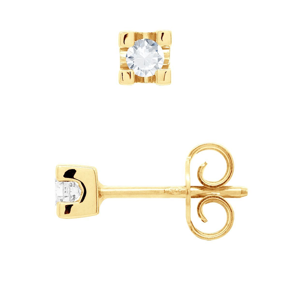 Elegante Diamant-Solitär-Ohrstecker