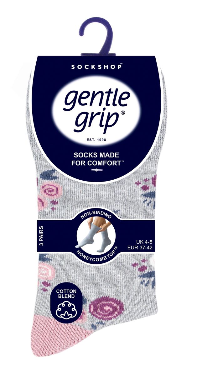 Nicht einschneidende Socken mit Blumenmuster