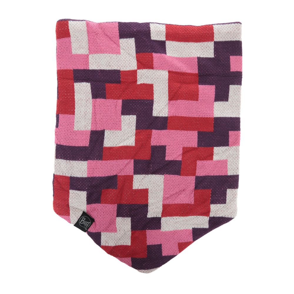Fleece-gefüttertes Strick-Bandana mit Geometriemuster