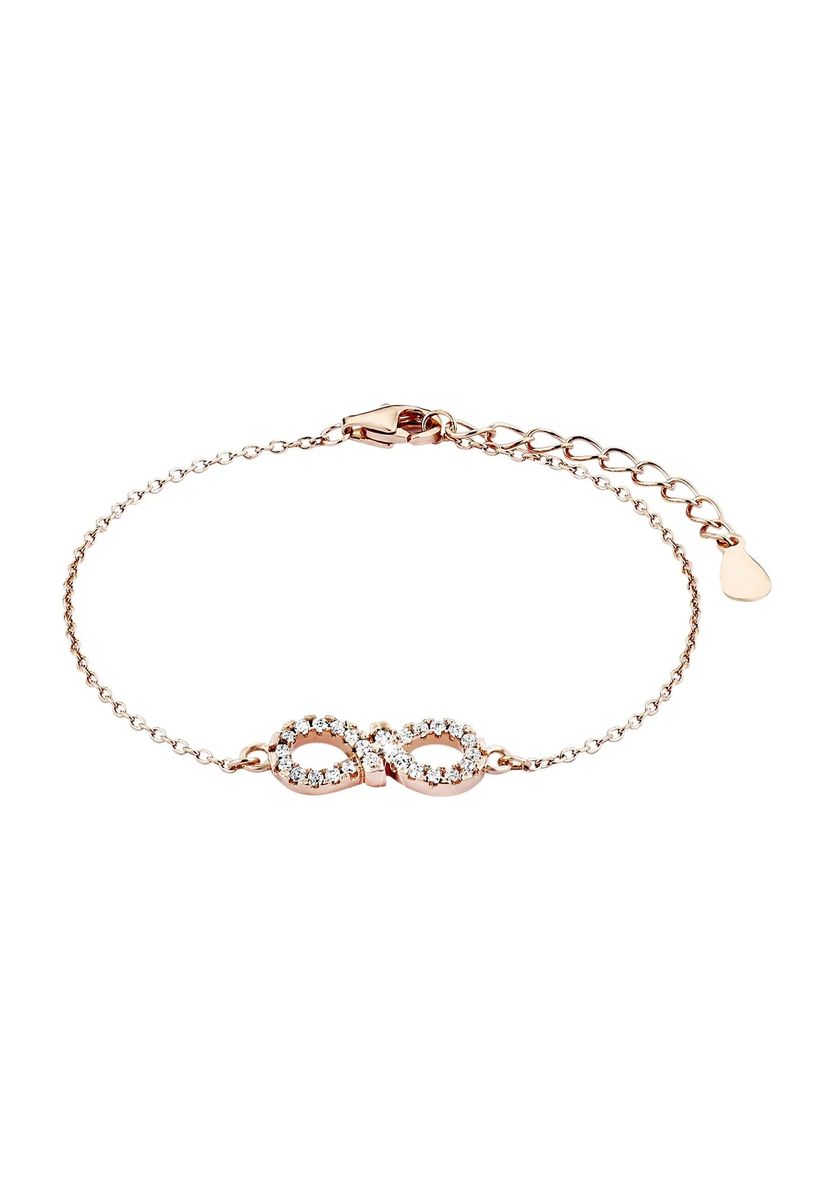 Funkelndes Roségold-Unendlichkeits-Armband