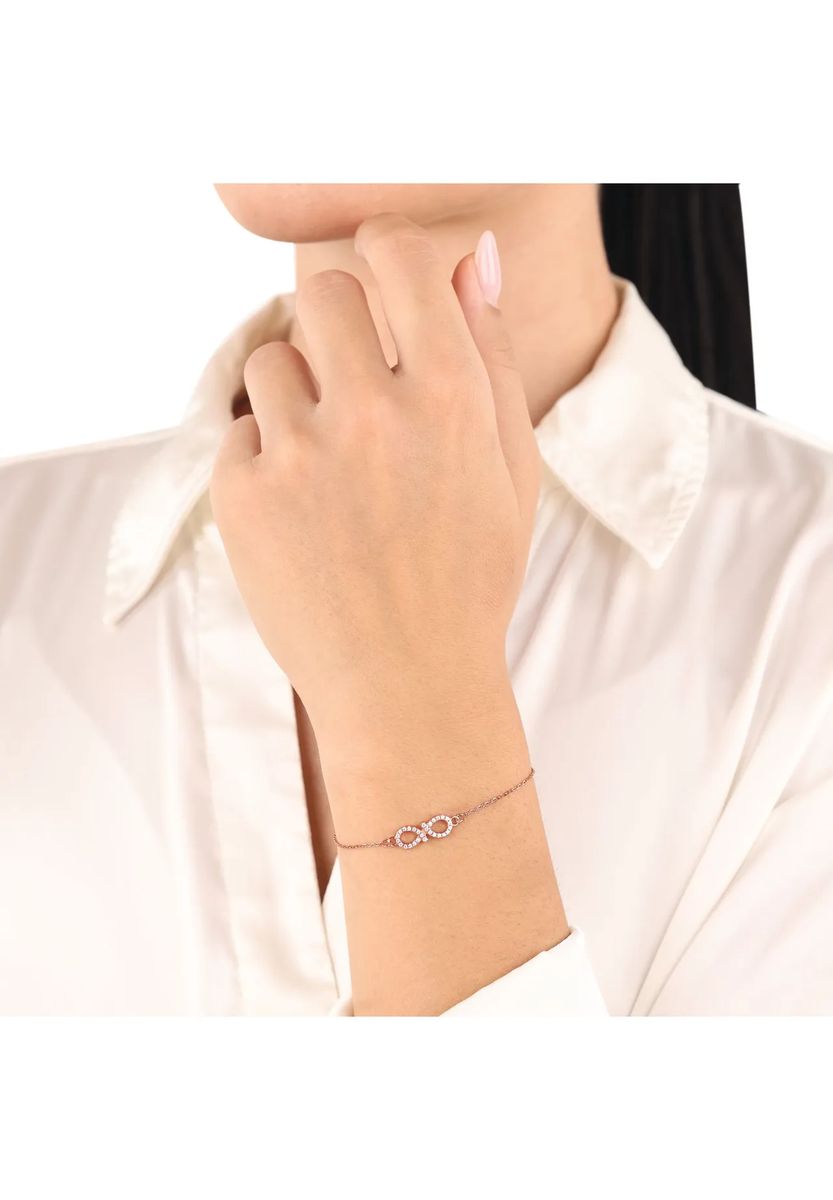 Funkelndes Roségold-Unendlichkeits-Armband