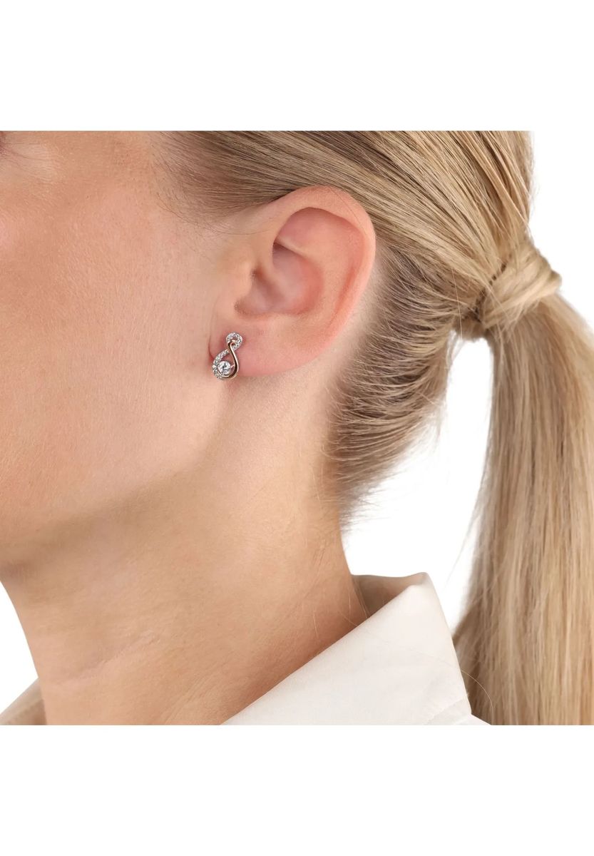 Bicolor Unendlichkeitsschleifen-Ohrstecker