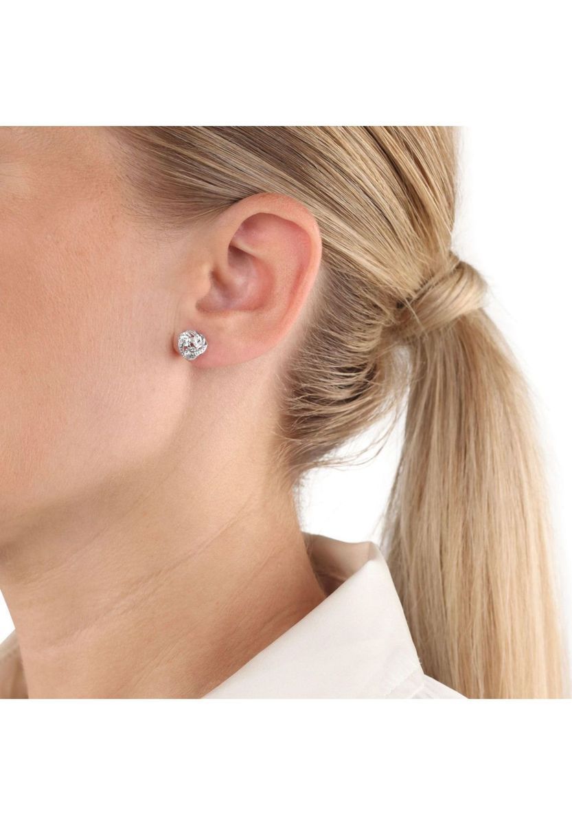 Funkelnde Zirkonia Knoten-Ohrstecker