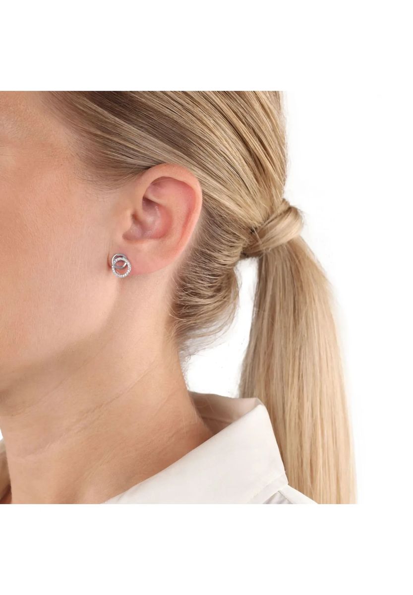 Funkelnde Zirkonia Knoten-Ohrstecker