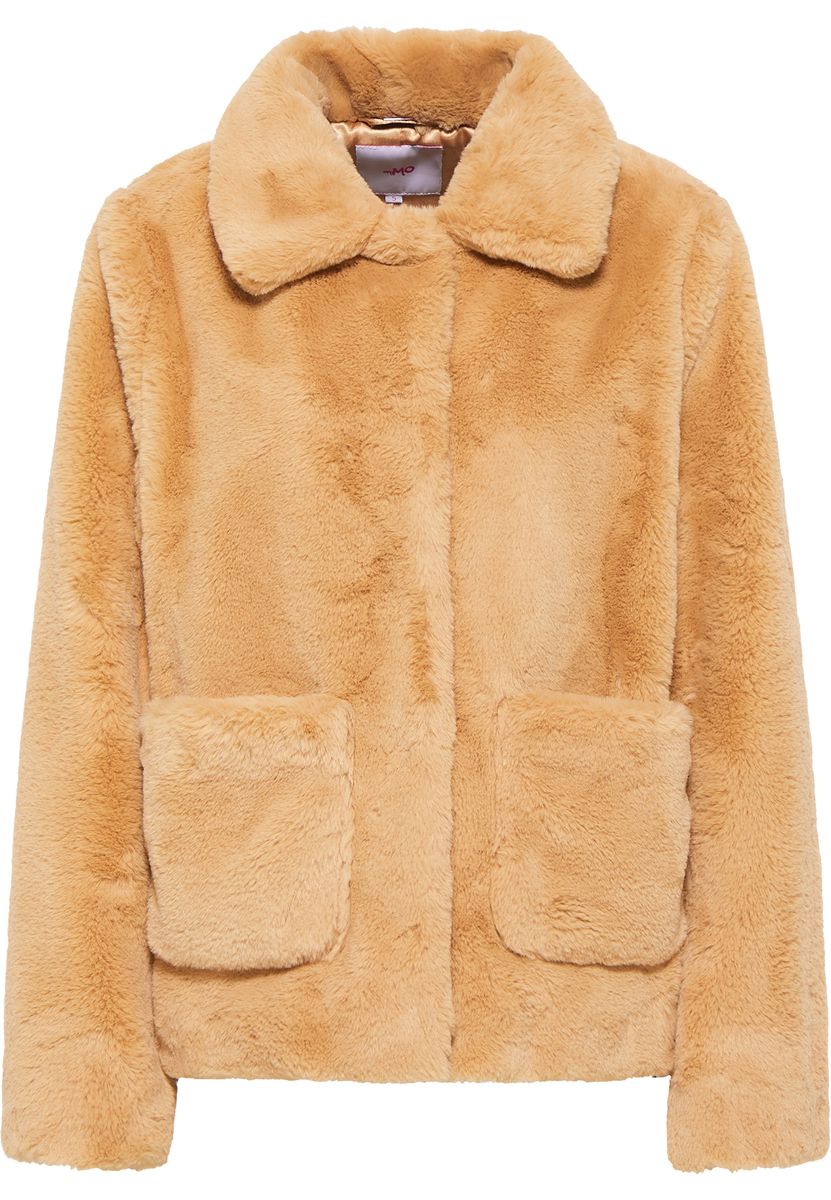 Weiche Kunstpelzjacke mit Taschen