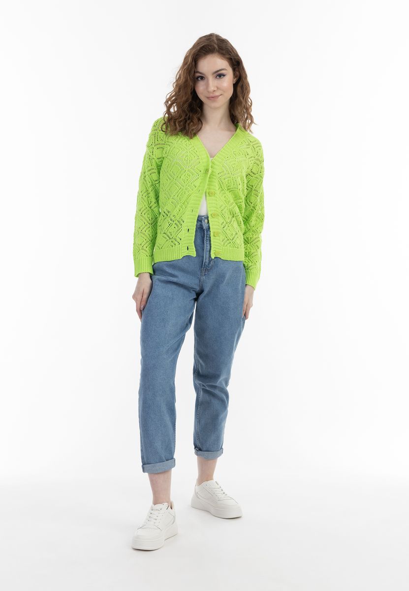 Häkel-Cardigan mit Rautenmuster