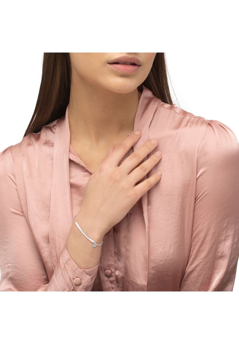 Filigranes Silberarmband mit Barren und Anhänger