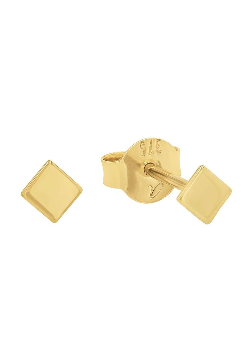 Minimalistische Rauten Gold-Ohrstecker
