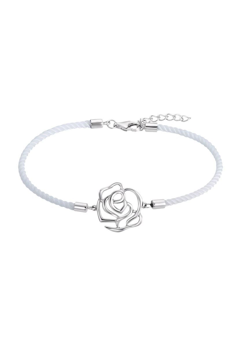 Filigranes Kordelarmband mit Rosenmotiv