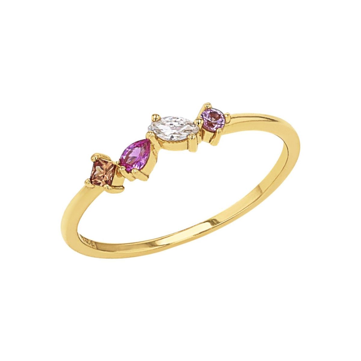 Asymmetrischer Ring mit gemischten Schliffen