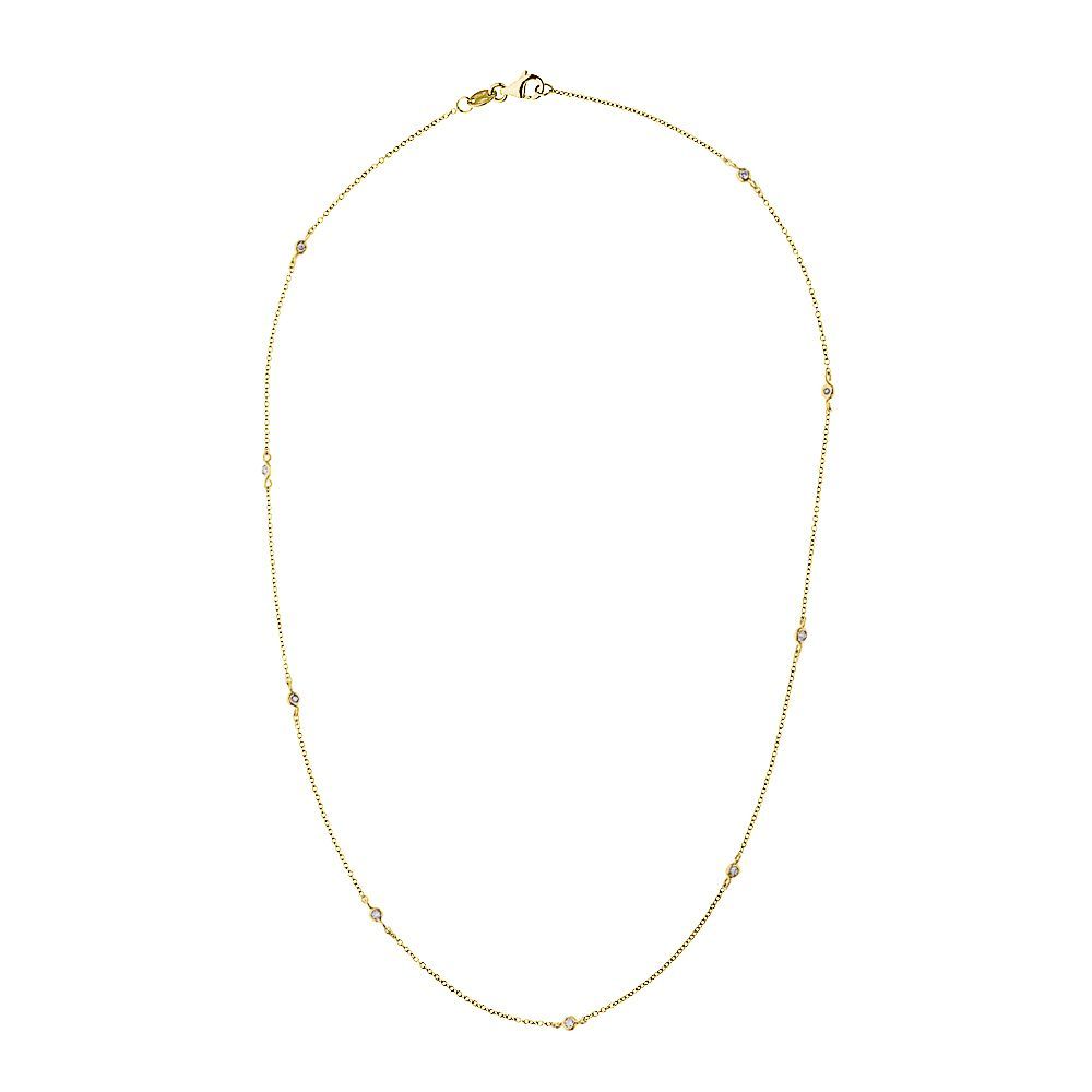 Elegante Diamant-Station-Halskette