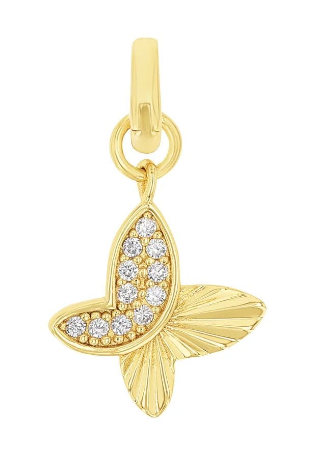 Eleganter Schmetterlings-Charm mit Zirkonia