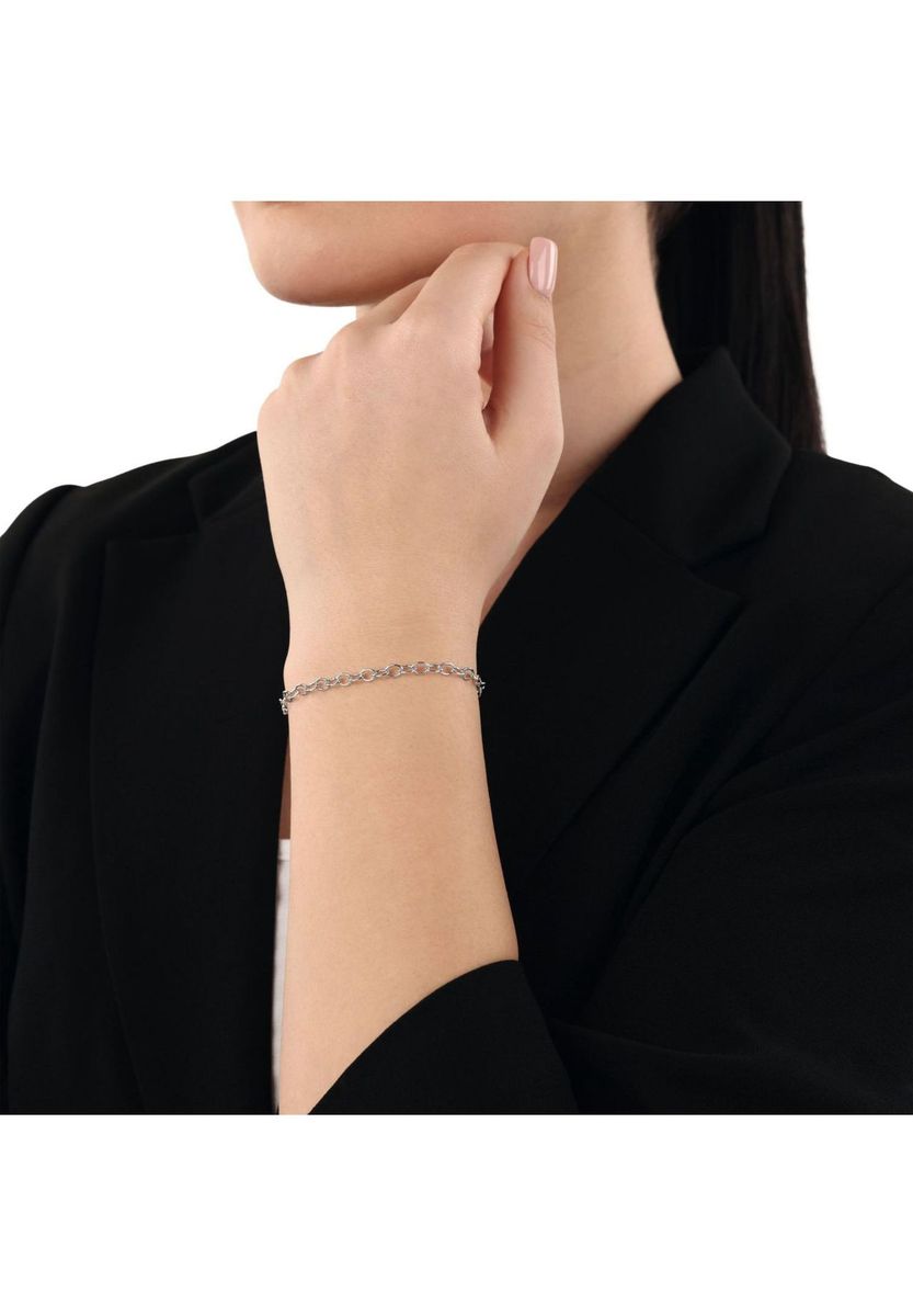 Charm-Armband aus poliertem Sterling-Silber