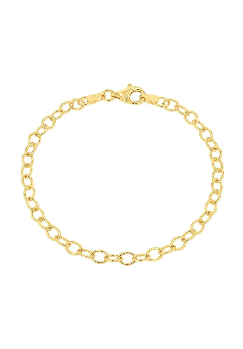 Polierte vergoldete Charm-Armkette