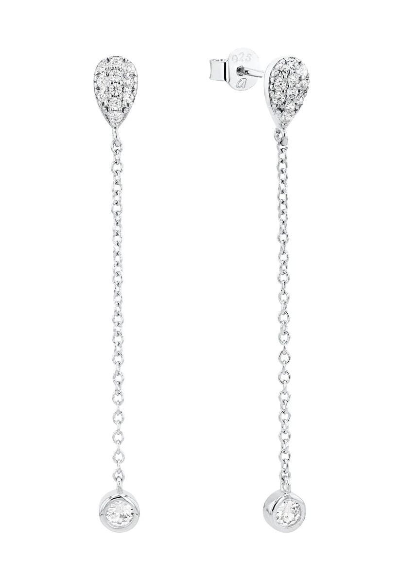 Elegante Pavé-Tropfen-Hänger