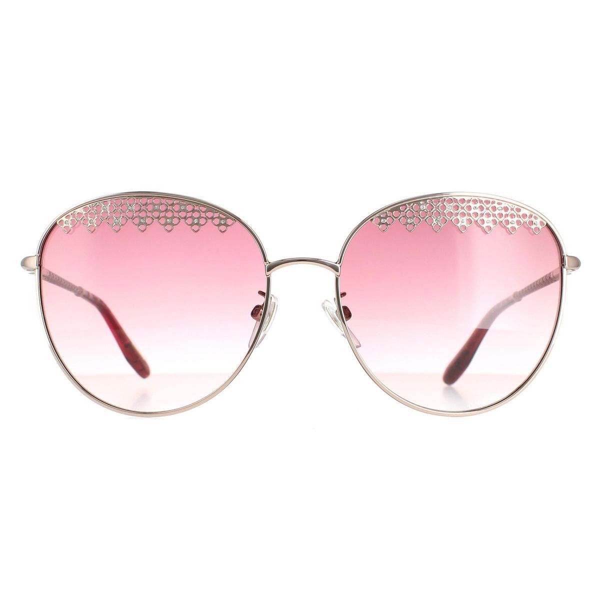Prunkvolle Runde Sonnenbrille mit Farbverlauf