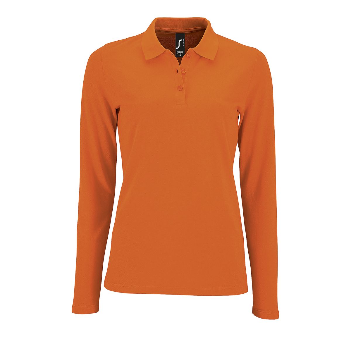 Klassisches Langarm-Piqué-Poloshirt