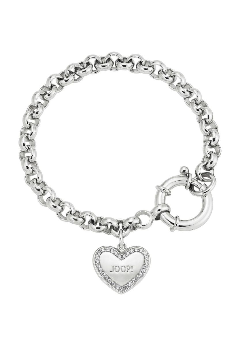 Massives Gliederkettenarmband mit Herzanhänger