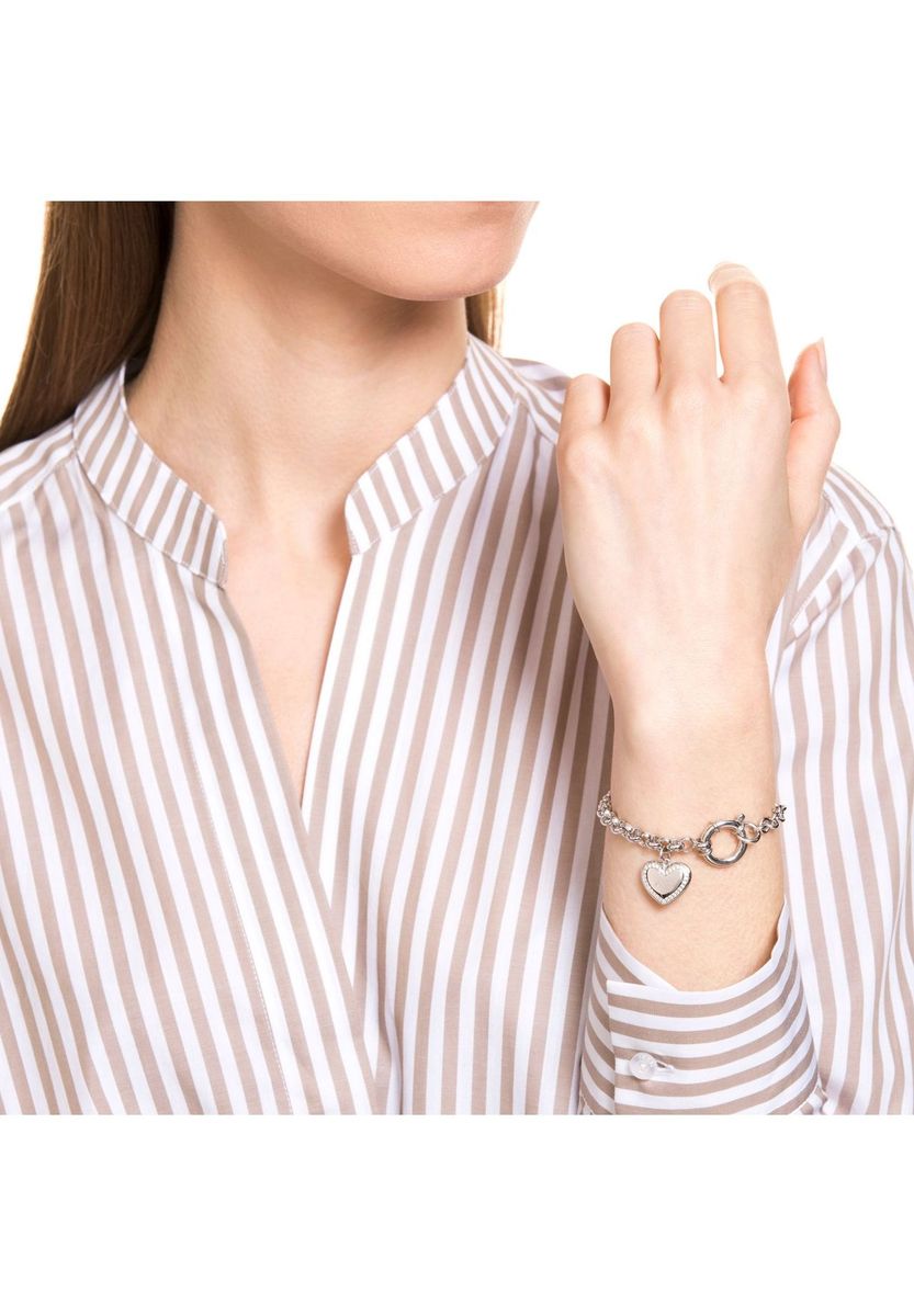 Massives Gliederkettenarmband mit Herzanhänger