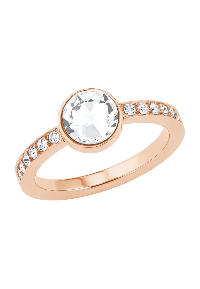 Roségoldener Ring mit Kristallbesatz
