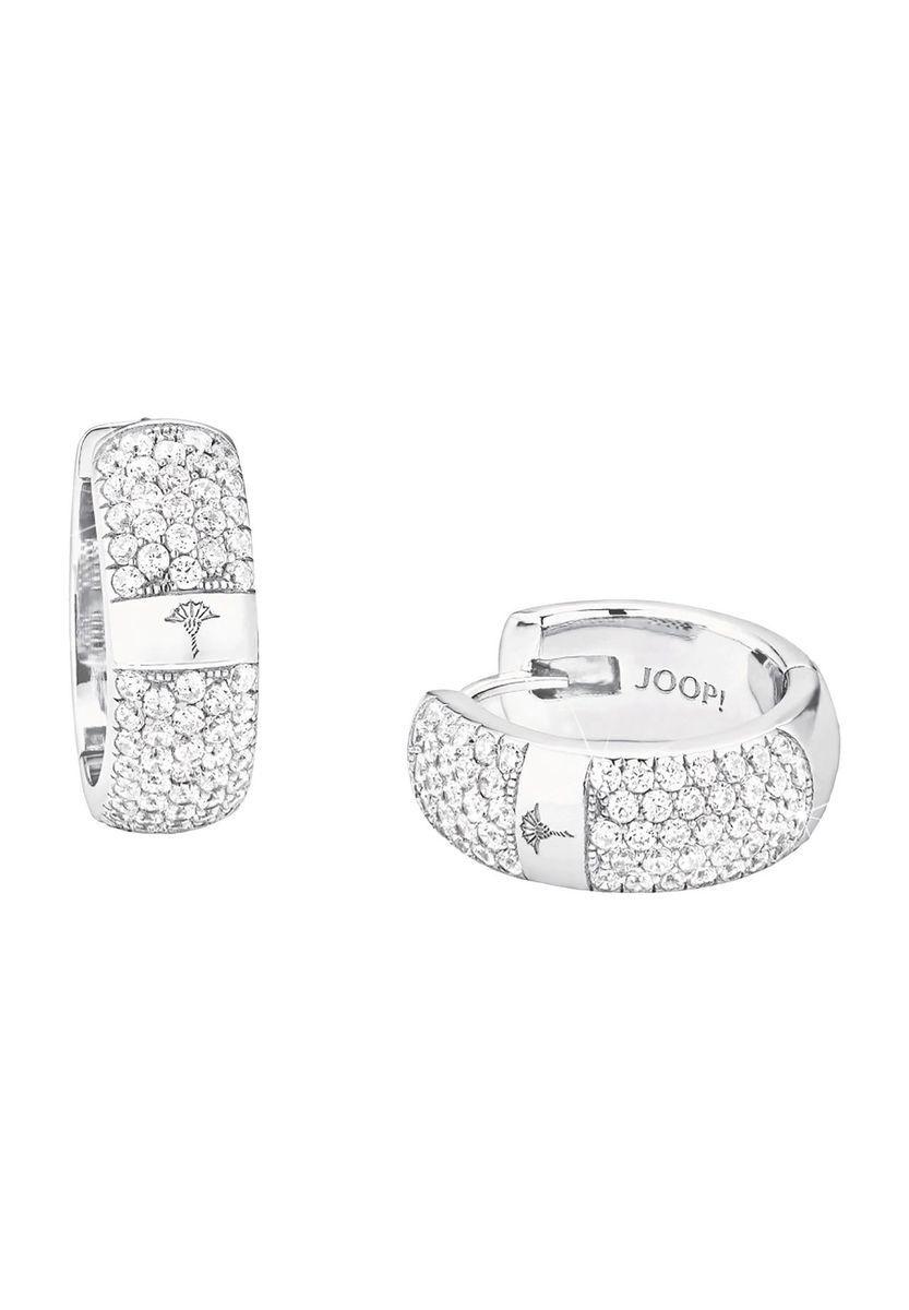 Elegante breite Pavé-Creolen