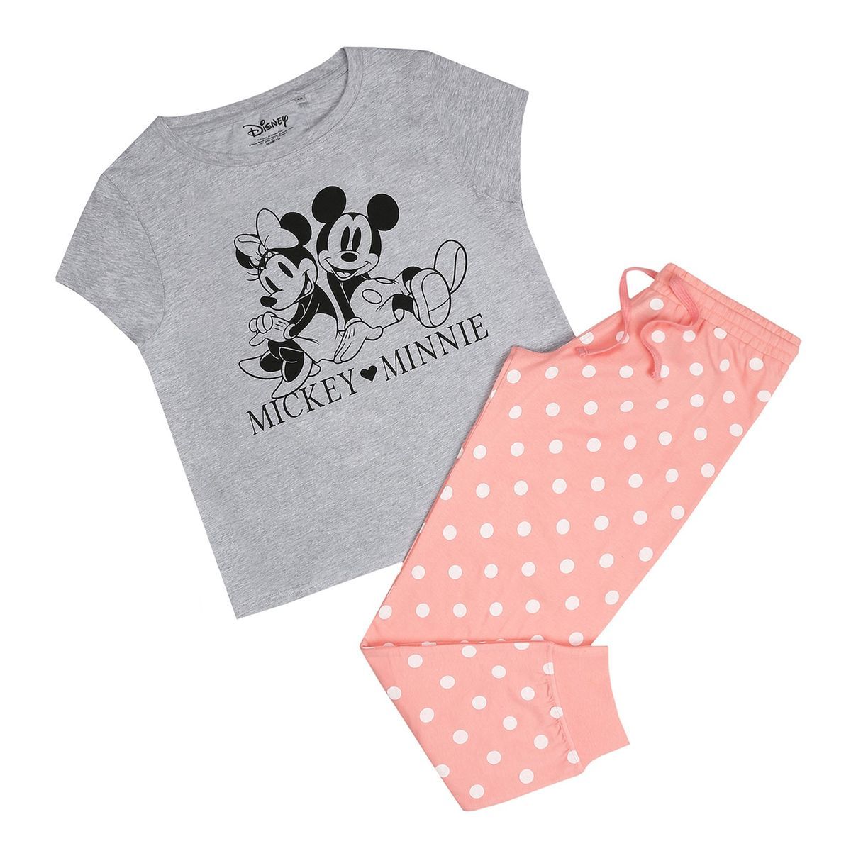 Pyjama-Set mit Mickey-und-Minnie-Grafik