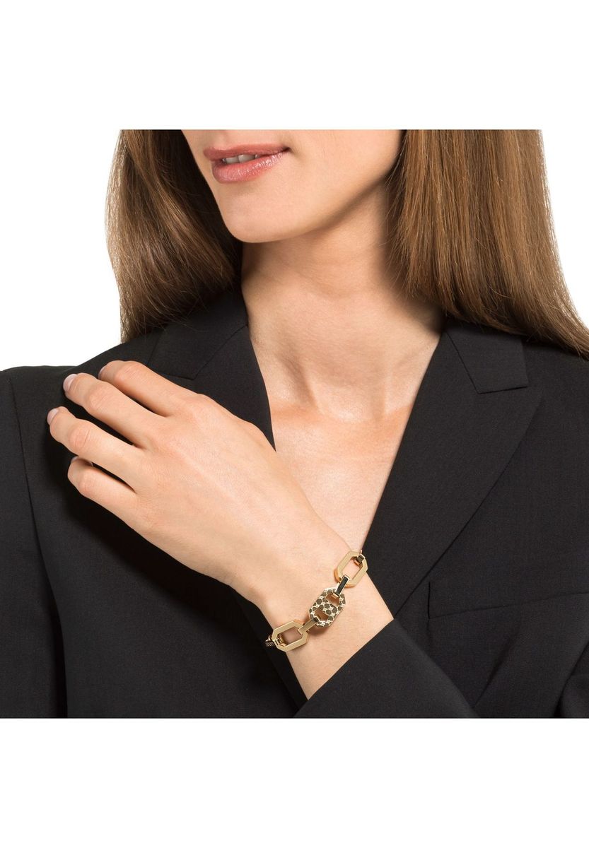 Massives Gliederkettenarmband mit Hexagon-Motiv