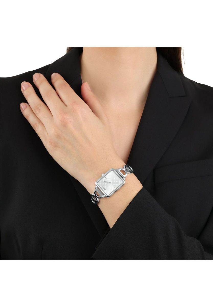 Elegante Armbanduhr mit eckigem Gehäuse