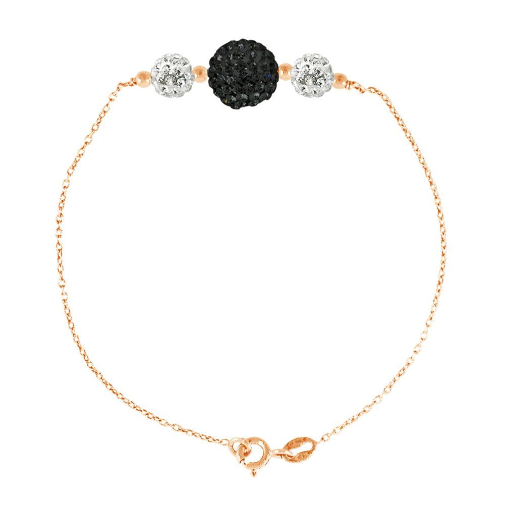 Trilogie-Armband mit Kristallkugeln