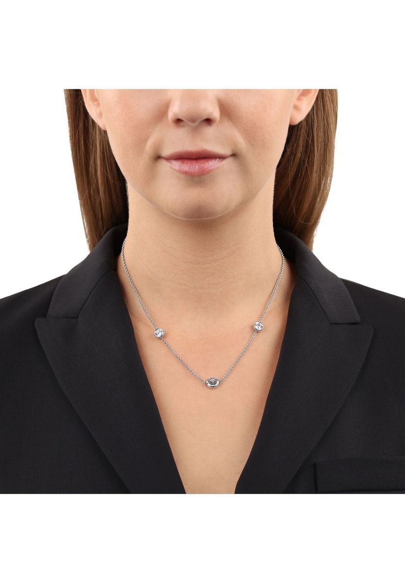 Minimalistische Kette mit Zirkonia-Steinen