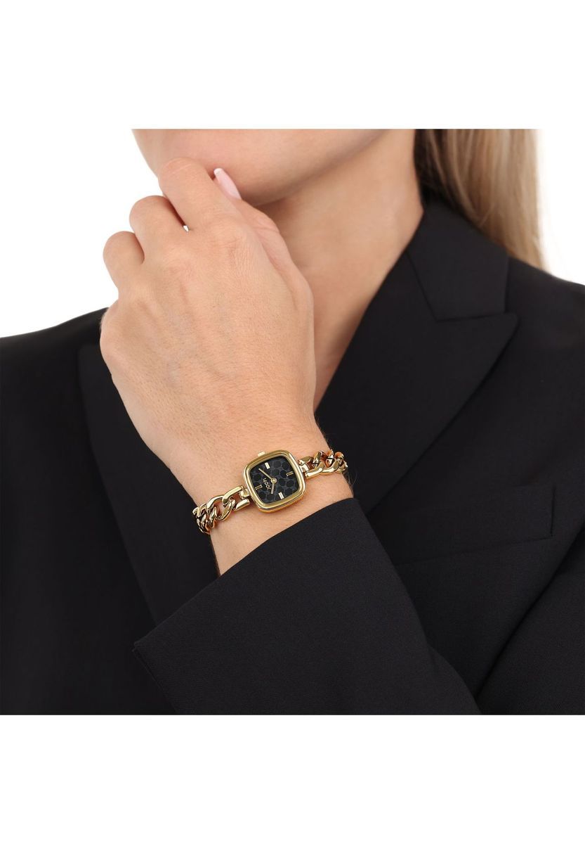 Elegante rechteckige Gliederketten-Uhr