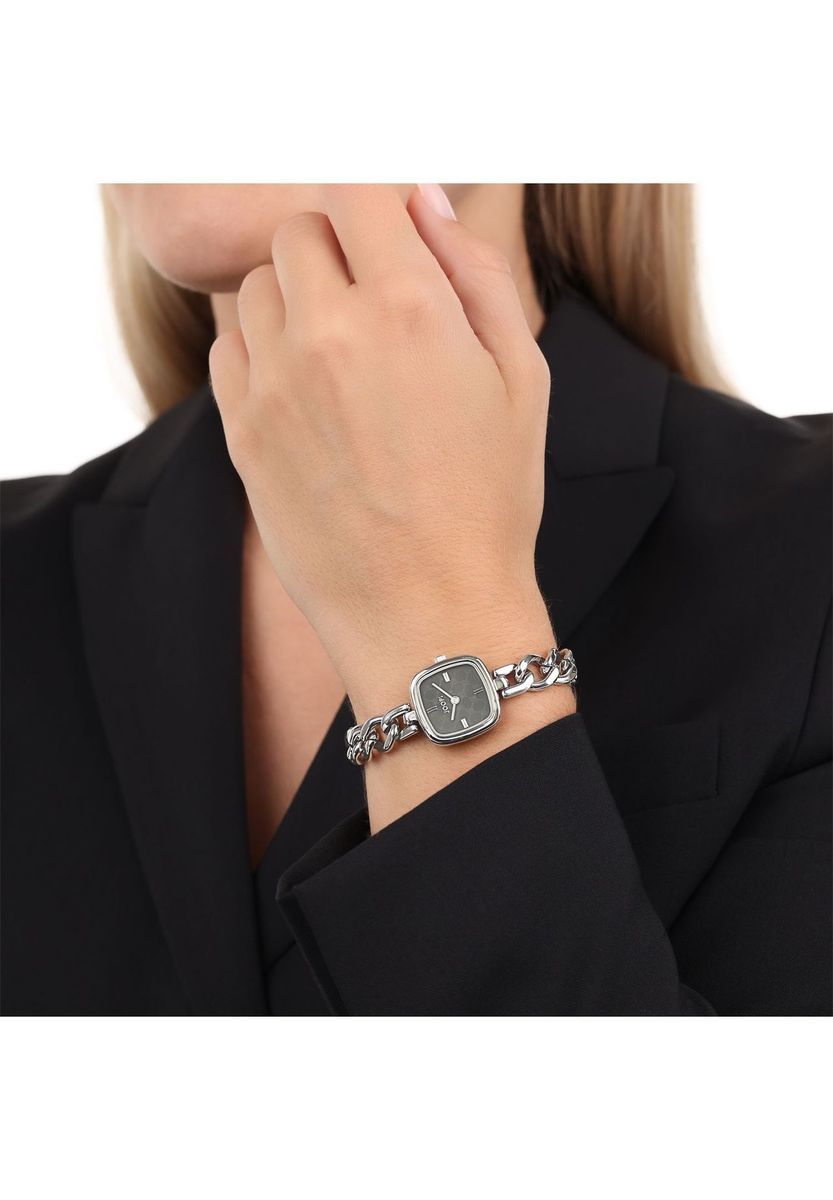Elegante Gliederkette mit quadratischem Zifferblatt