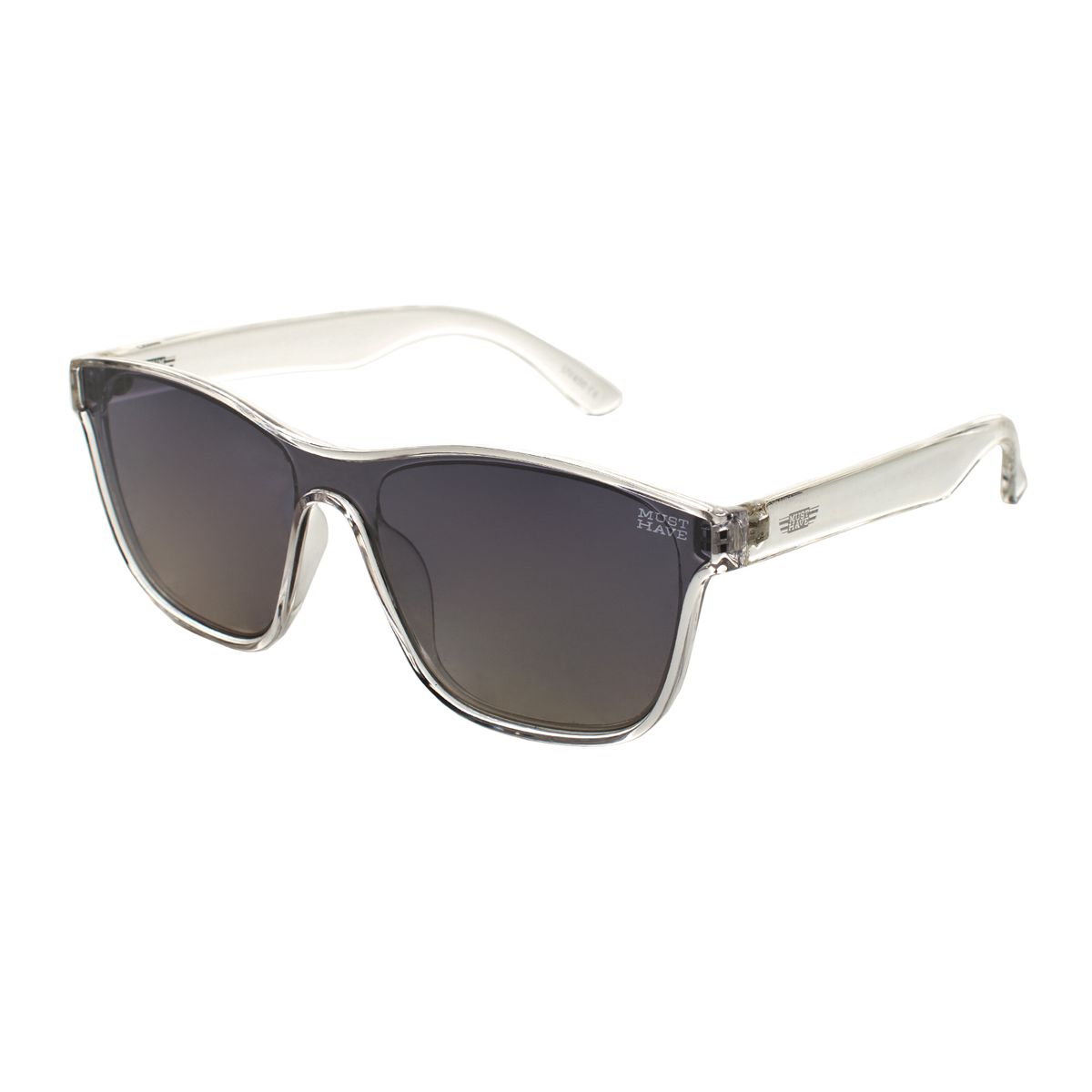 Quadratische Sonnenbrille mit klarem Rahmen