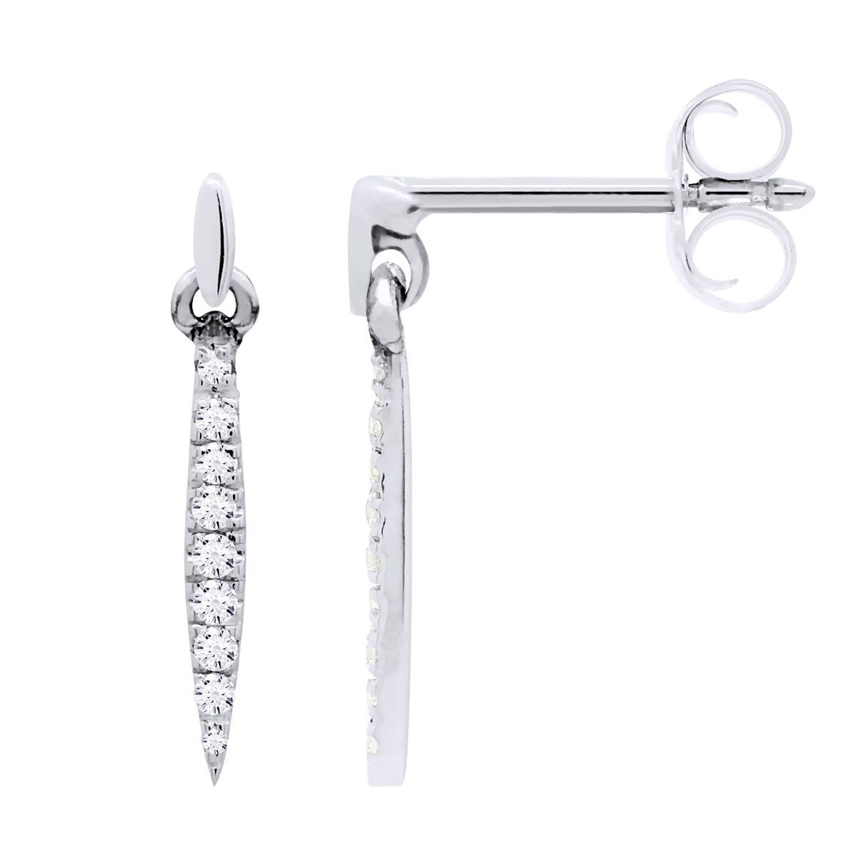 Elegante Diamant-Ohrhänger in Stabform