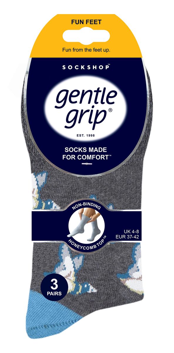 Gemusterte Socken mit druckfreiem Bund