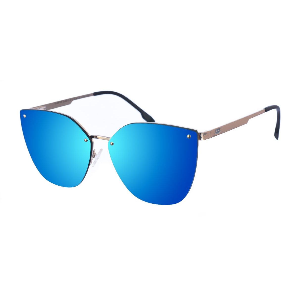 Verspiegelte Sonnenbrille in Schmetterlingsform