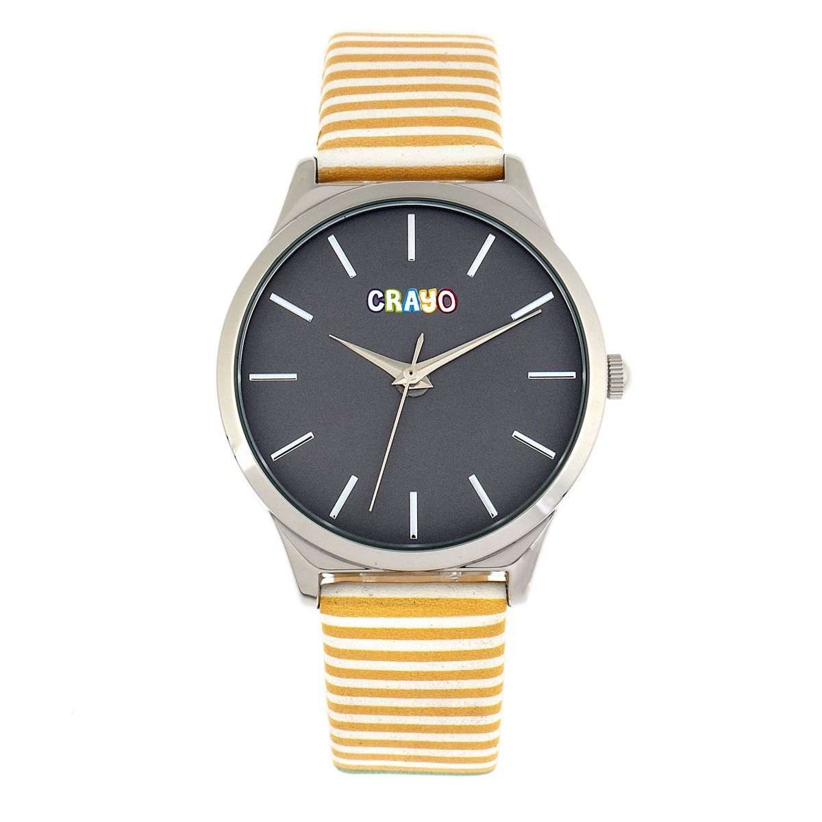 Minimalistische Uhr mit gestreiftem Armband