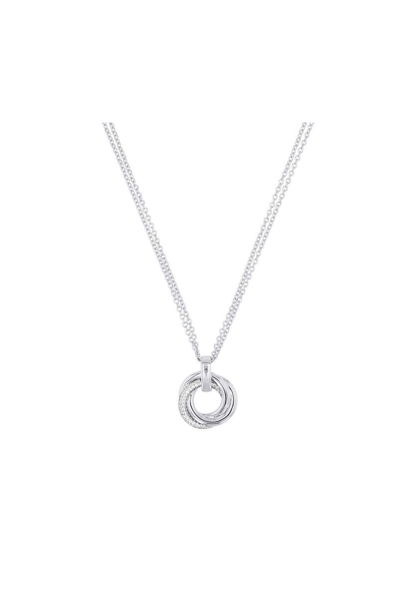 Elegante Halskette mit ineinandergreifenden Ringen