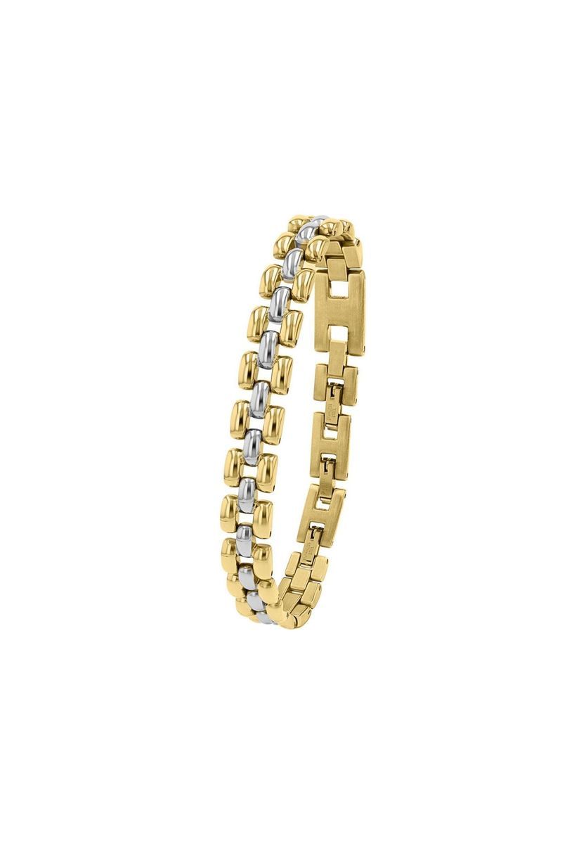 Zweifarbiges Gliederarmband mit Fantasiemuster