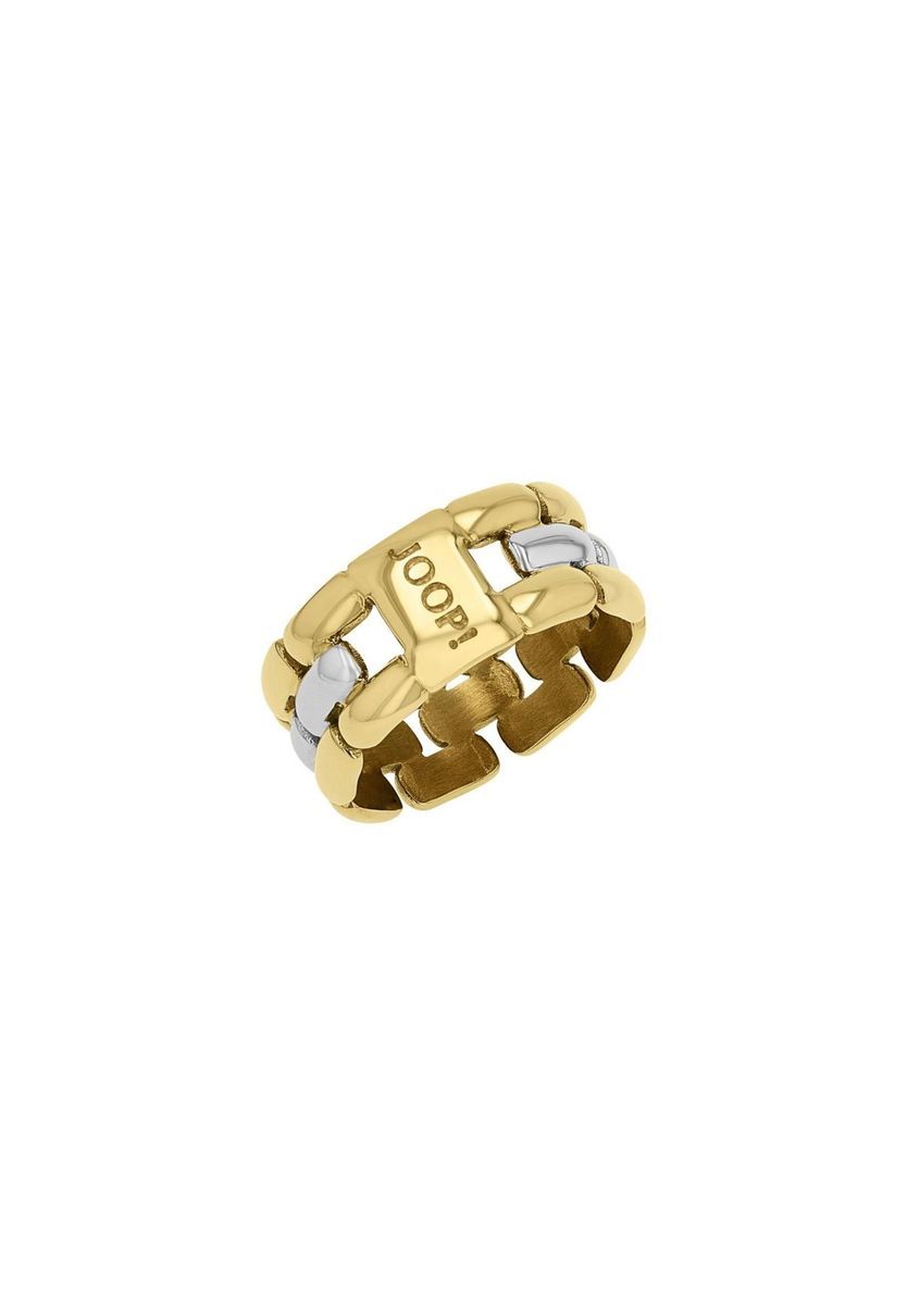 Bicolor Ring im Gliederketten Design