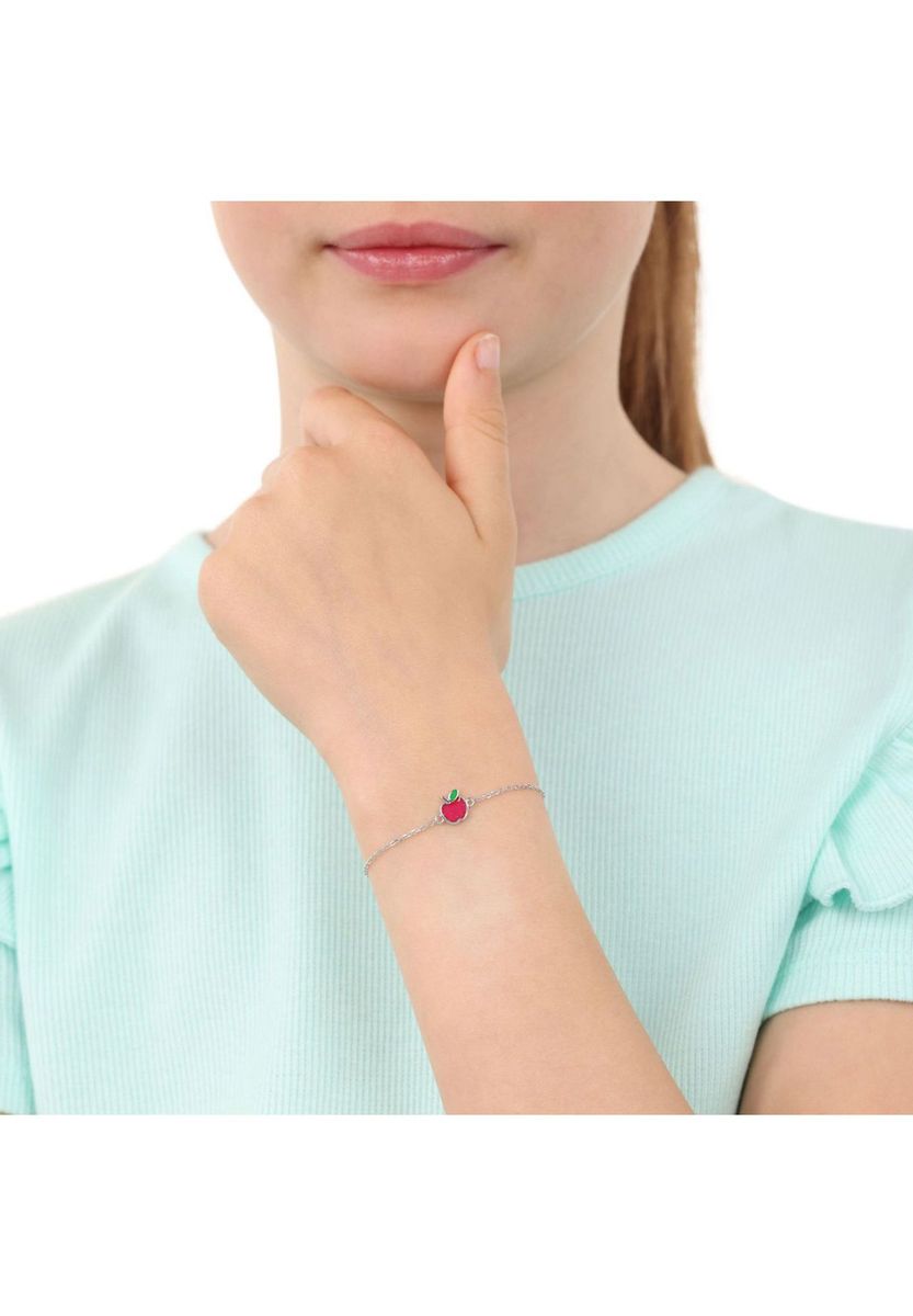 Charmantes Silberarmband mit Apfel-Charm