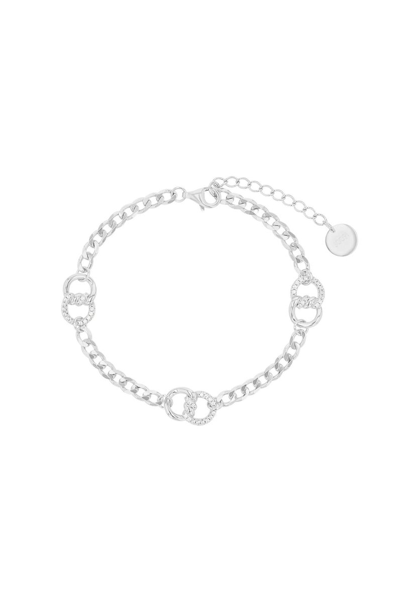 Elegantes Panzerarmband mit ineinandergreifenden Kreisen