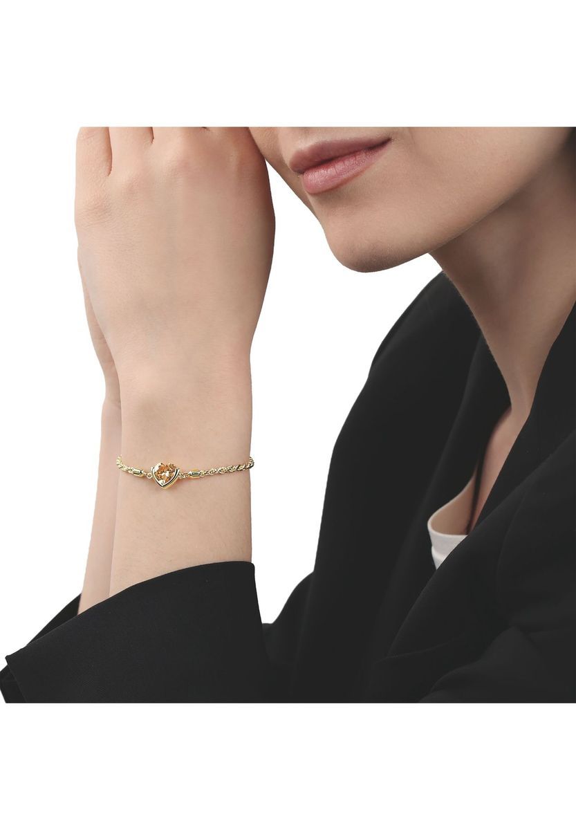 Kordelarmband mit Herz-Anhänger