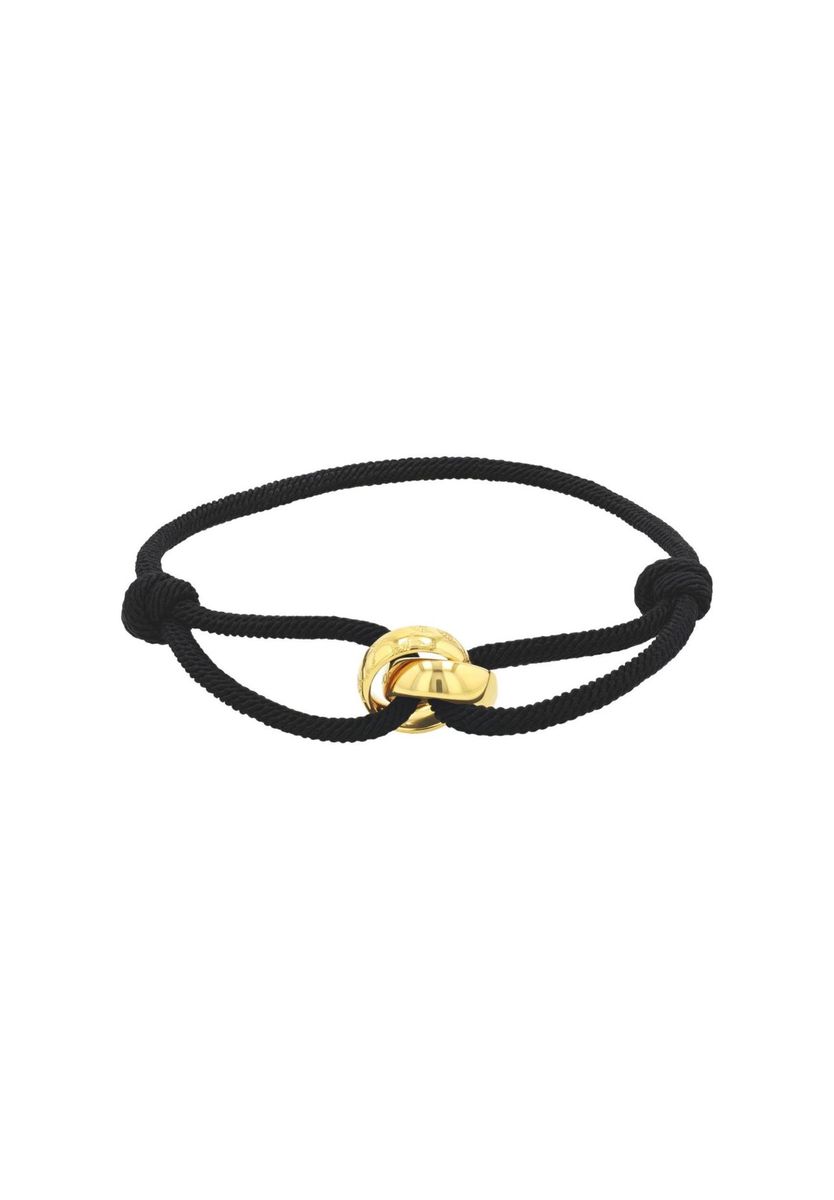 Kordelarmband mit verschlungenen Ringen